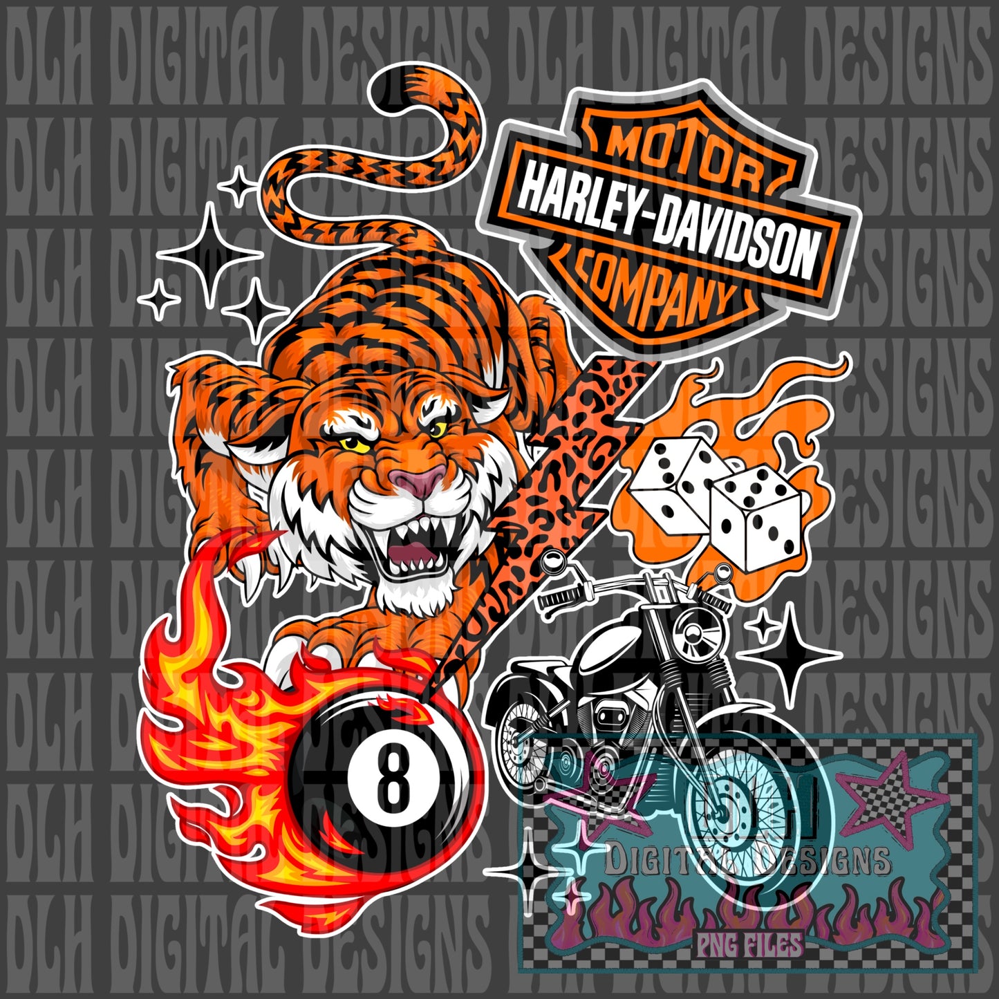 Harley Vibes- PNG FILE