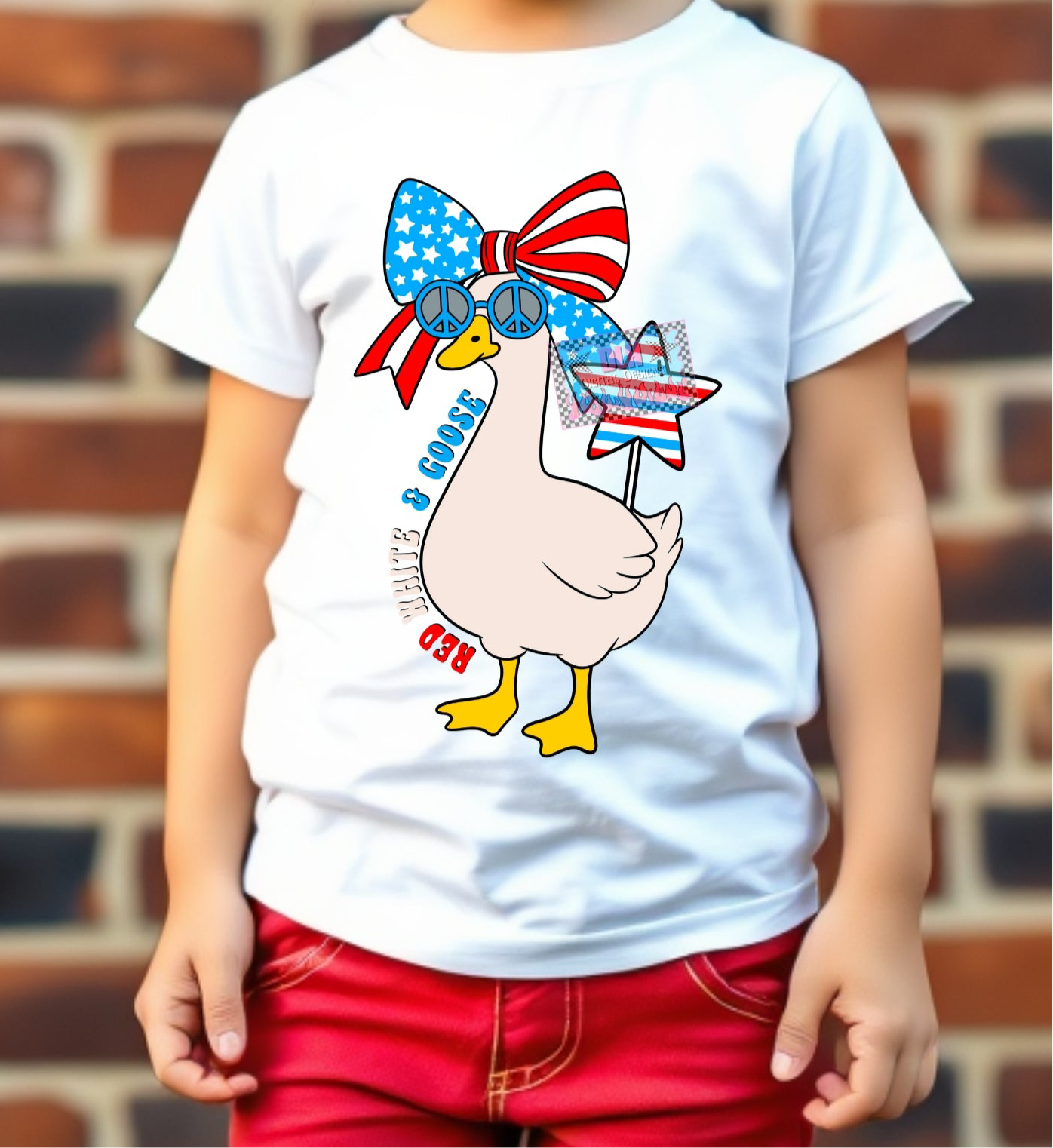 Red, white and goose PNG FILE